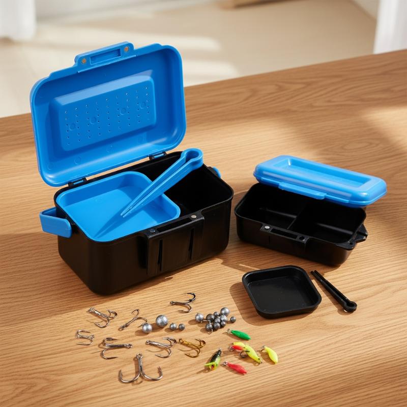 Fishing Hook Box - 腰に装着できる釣り道具箱、生きているルアー餌、ミミズ、フック収納ケース、屋外釣り用オーガナイザーボックス