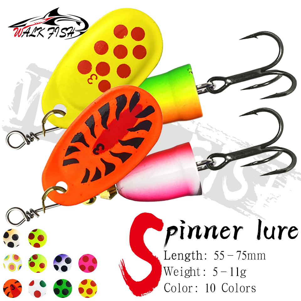 Fishing Hook Treble - ウォークフィッシュ-高品質の金属製釣りルアー,スピナーベイト,ハードトレブルフック,パイクフィッシングタックル,1 #-5 #, 5g, 6g, 8g,