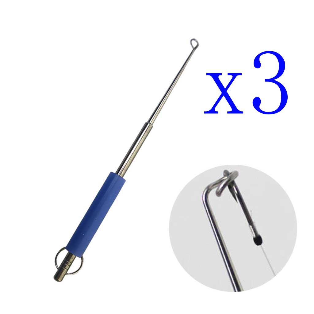 Fishing Hook Sharpener - 3個パック ステンレス製 魚釣り針外し 魚釣り針取り器 安全な釣り針外しツール 小型釣り針用