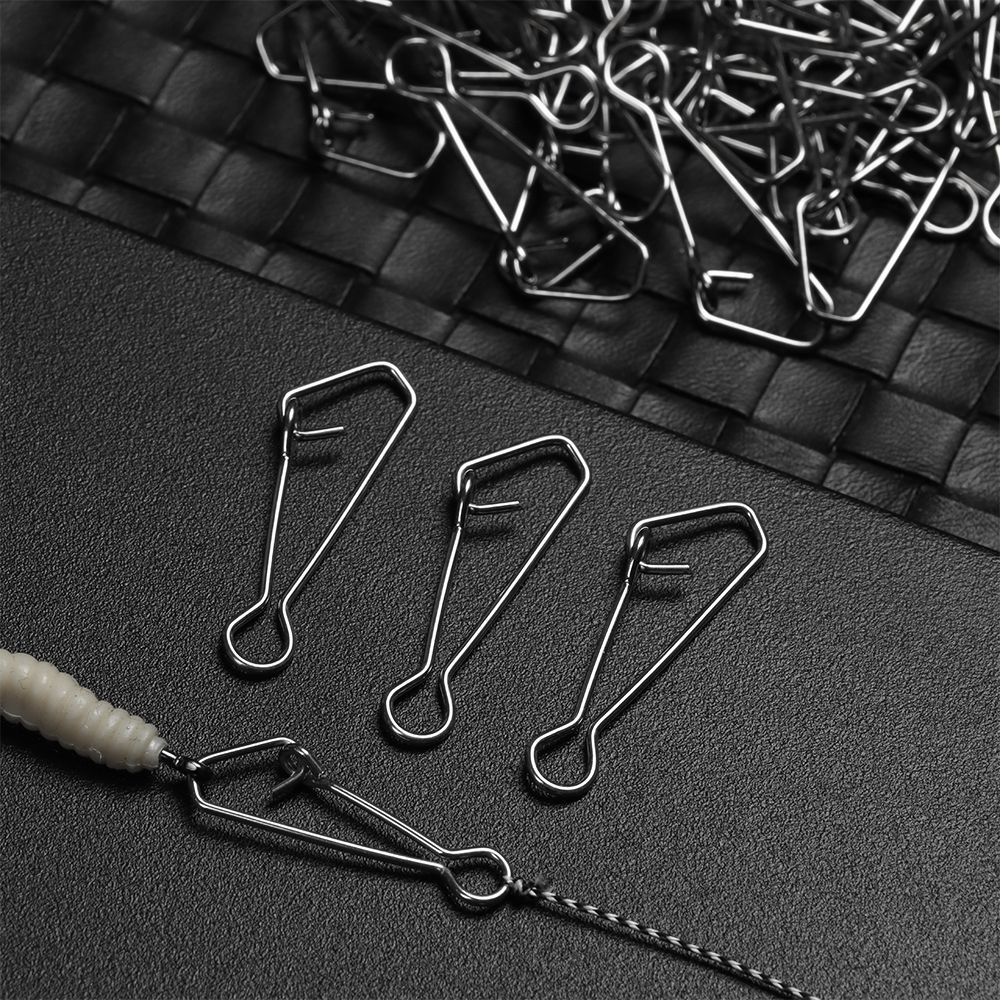 Fishing Hook Stainless Steel - 釣り針付きフック,50ピース/パック,釣り針,0〜7 #,ステンレス鋼,安全ピン,スイベル