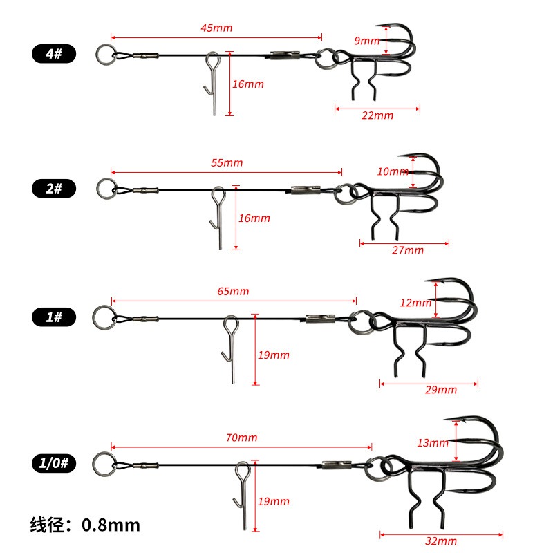 Fishing Hook Weedless - LUREGO 2個入り スティンガーリグ Tベリーアシストフック ワイドベンド ウィードレス