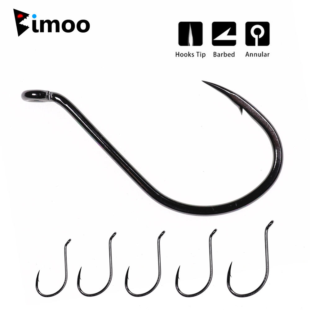 Fishing Hook Offset - Bimoo 20 個オフセットタコくちばしフック高炭素鋼黒ニッケル海釣りフック 4/0 5/0 6/0