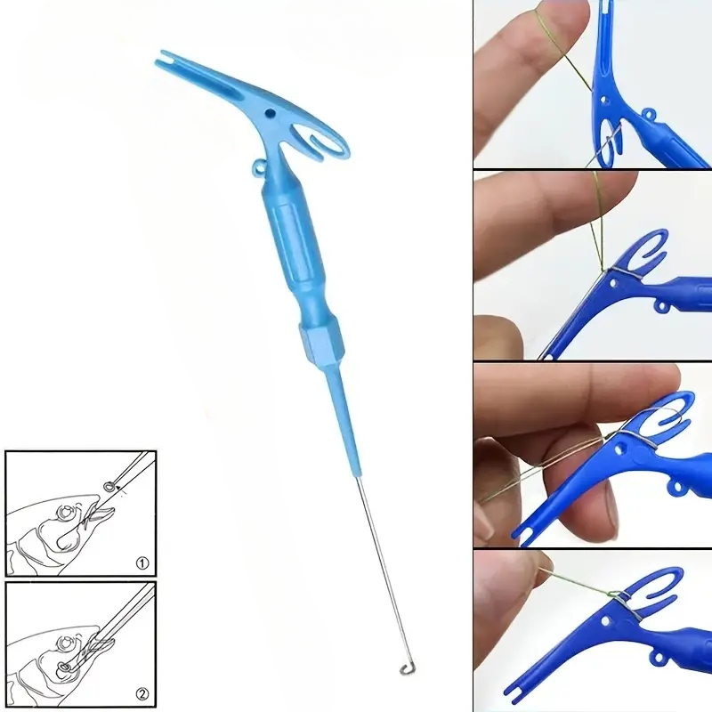 Fishing Hook Sharpener - デュアル目的クイックタックルフックタイディープスロートブラインドスタブフックリムーバーディープマウスフックリフター釣具釣り用品