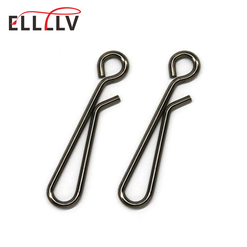 Fishing Hook Stainless Steel - 100 個海水釣りステンレス鋼オープンアイぶら下げスナップクイックチェンジピンフックルアーコネクタ釣りアクセサリー