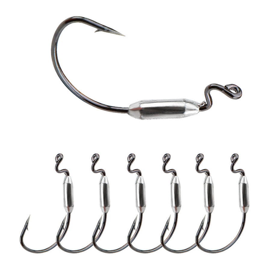 5個入り ソフトワームルアー 1/0 #   2/0 #   - Fishing Hook Offset のレビューと価格