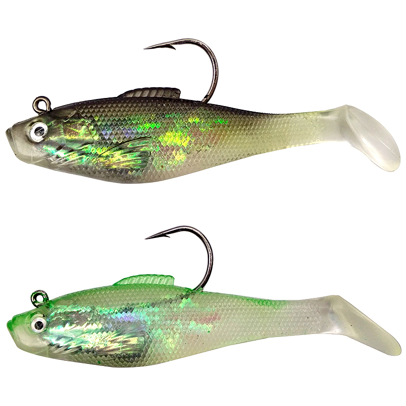 6 ピース/バッグ釣りルアー釣りフック付きジギングソフトルア - Fishing Hook Size のレビューと価格