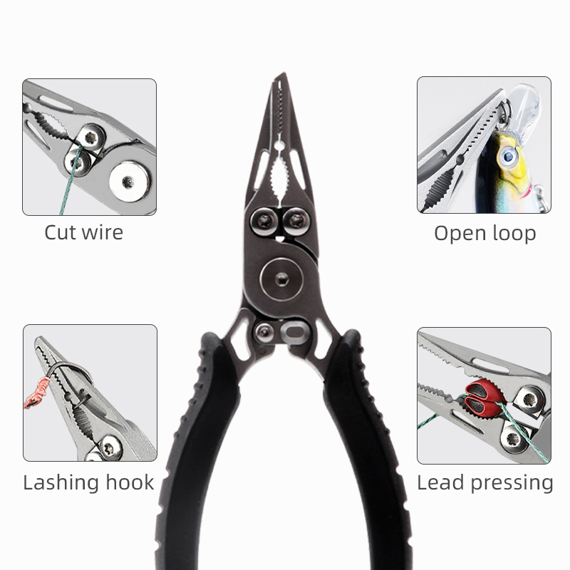 ステンレス鋼の釣りトング,鼻,長いよだれかけ,ポータブル,多 - Fishing Hook Sharpener のレビューと価格