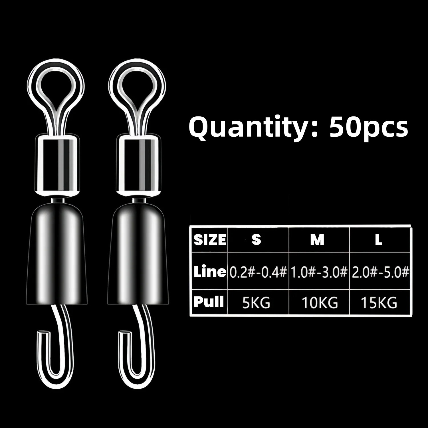 50個入り コイ釣り用クイックチェンジフィーダースイベル メ - Fishing Hook Stainless Steel のレビューと価格