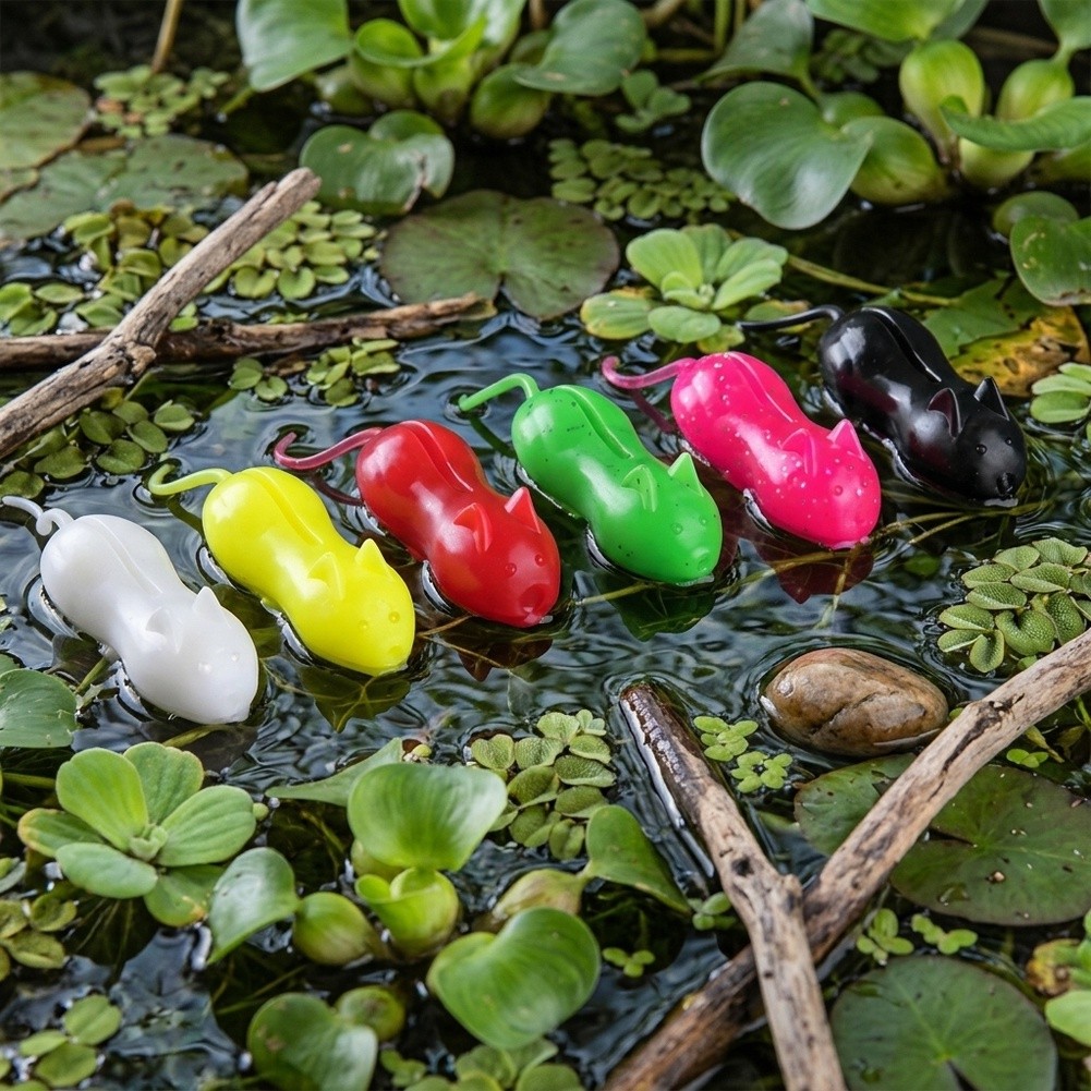 6個入りフローティングラットルアー、ヘビヘッドフィッシング用 - Fishing Hook Weedless のレビューと価格
