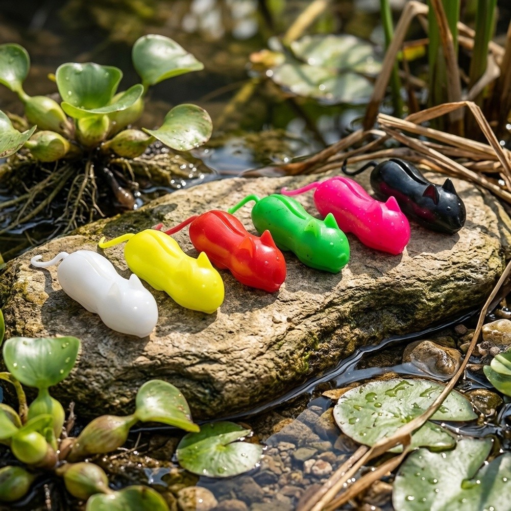 6個入りフローティングラットルアー、ヘビヘッドフィッシング用 - Fishing Hook Weedless のレビューと価格