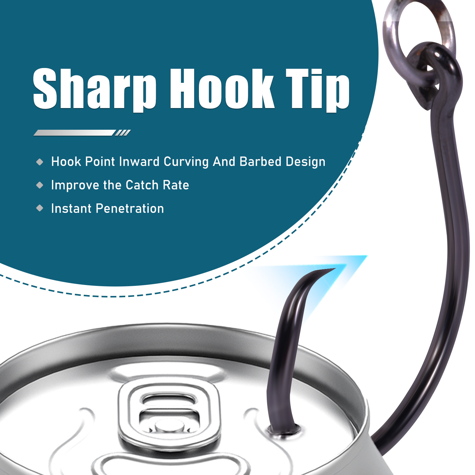 9KM サークルフック リング付きアイ海水ナマズフック ヘビ - Fishing Hook Circle のレビューと価格