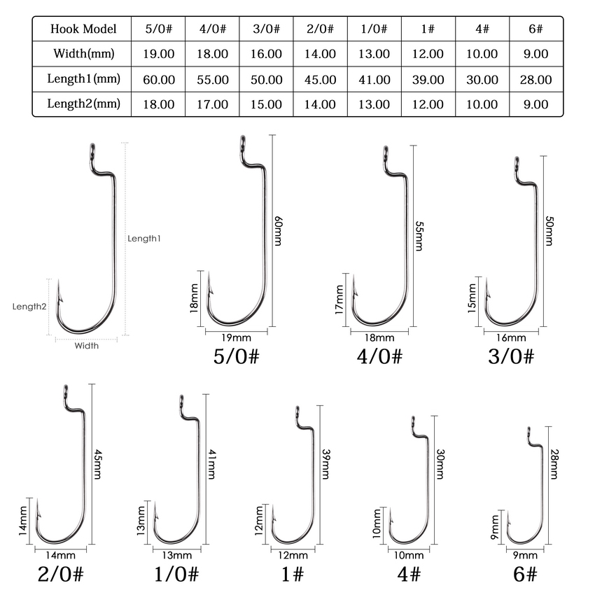 100 ピース/ロット釣りフック高炭素鋼ナロークランクフック - Fishing Hook Offset のレビューと価格