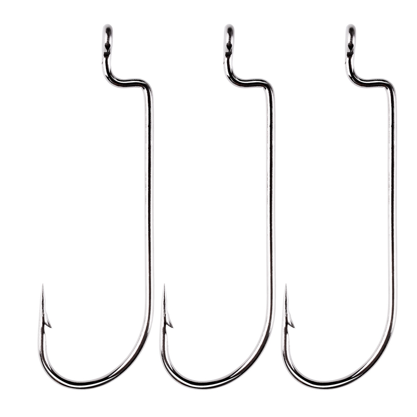 100 ピース/ロット釣りフック高炭素鋼ナロークランクフック - Fishing Hook Offset のレビューと価格