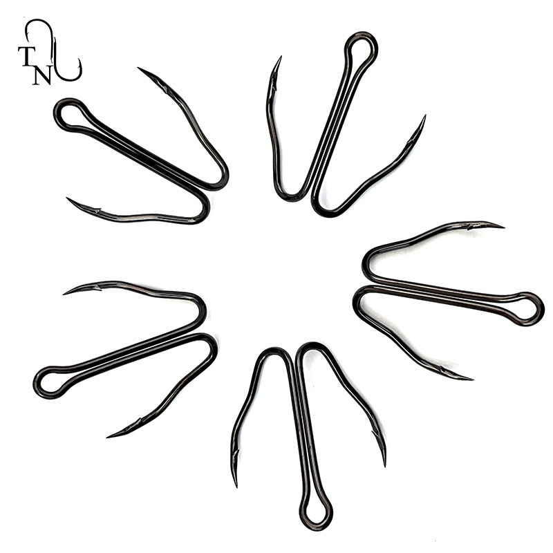 TN112 10 個 3551 高品質ダブル釣りフック高炭素 - Fishing Hook Offset のレビューと価格