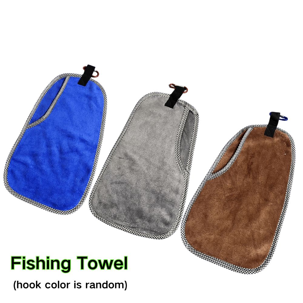 フック付き釣り用タオル 簡単拭き取りデザイン 速乾性生地 キ - Fishing Hook Size のレビューと価格