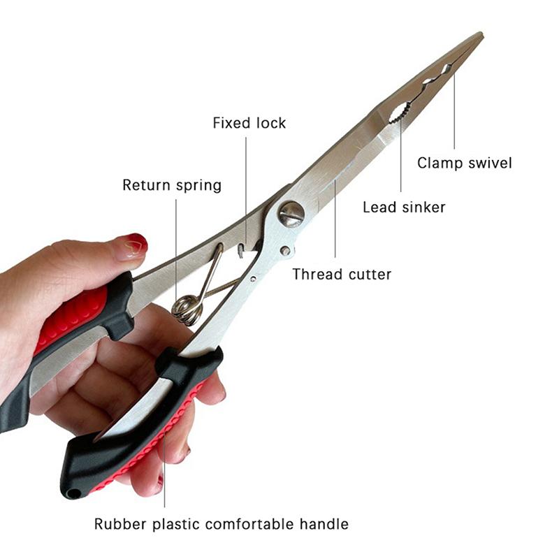 ステンレス鋼製延長フィッシングプライヤー、滑り止めハンドル、 - Fishing Hook Sharpener のレビューと価格