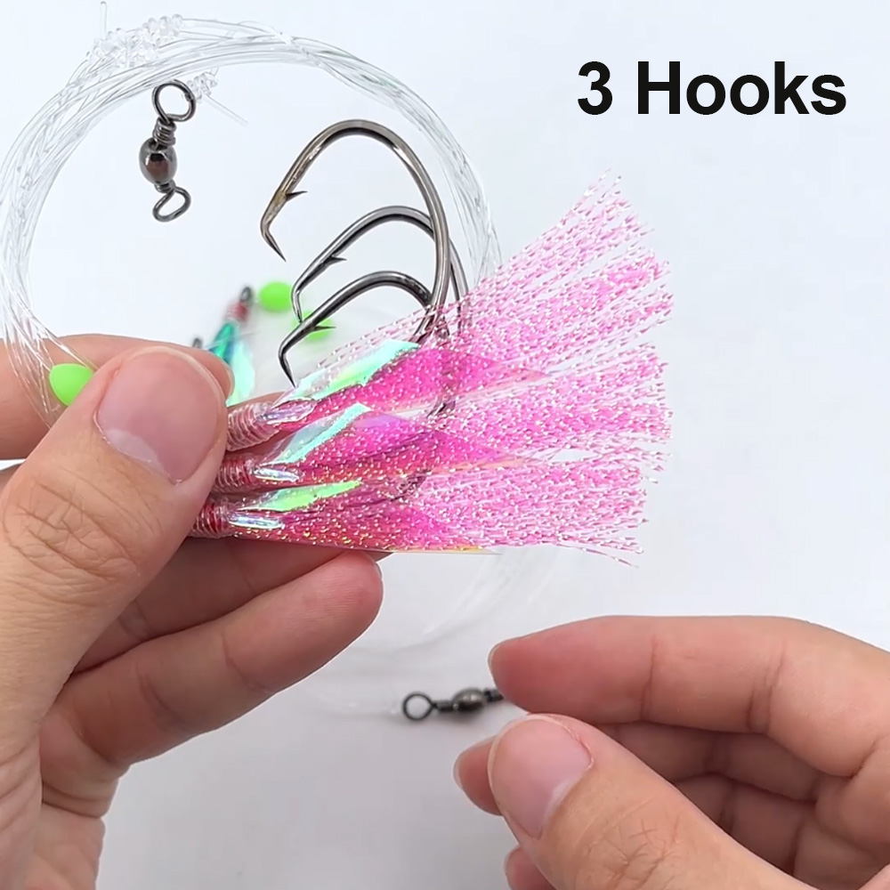 Bimoo 10パック 海水釣り用サビキ仕掛け 2/3フック - Fishing Hook Size のレビューと価格