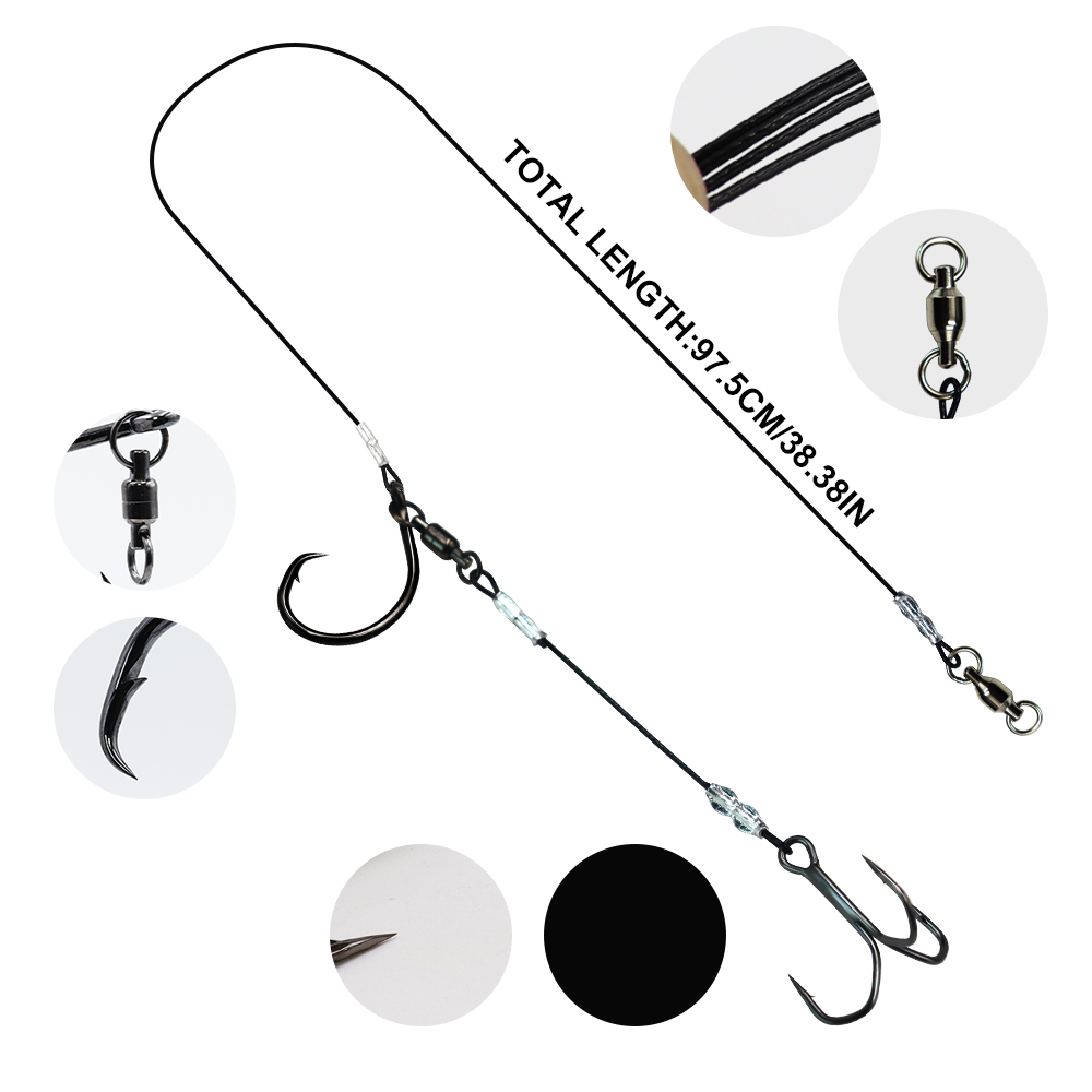 ZYZHE 1/3/5個入り スティンガーリグ ライブベイト - Fishing Hook Circle のレビューと価格