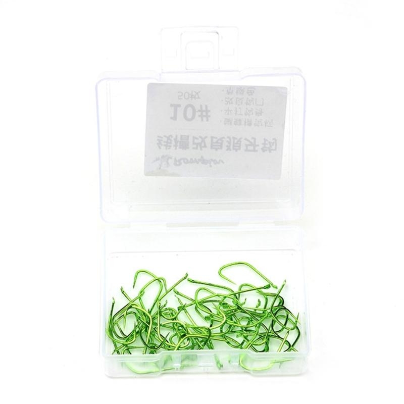 50 個ロングハンドル小魚フック薄いストリップバーブレス釣り - Fishing Hook Circle のレビューと価格