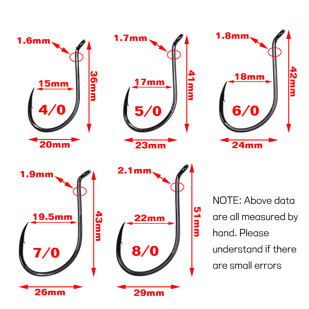 Bimoo 20 個オフセットタコくちばしフック高炭素鋼黒ニ - Fishing Hook Offset のレビューと価格