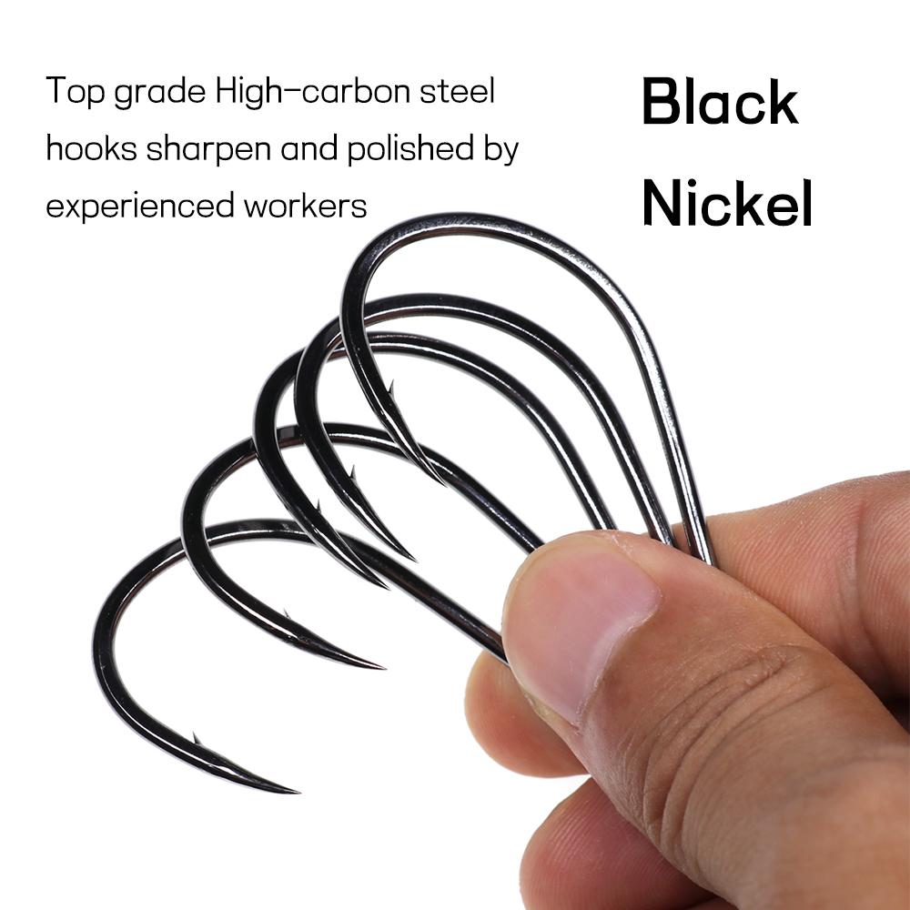 Bimoo 20 個オフセットタコくちばしフック高炭素鋼黒ニ - Fishing Hook Offset のレビューと価格