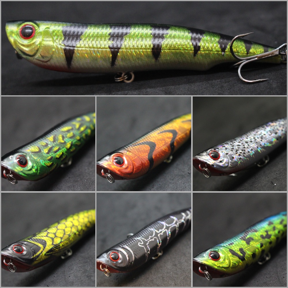 wLure フィッシングルアー トップウォーター ポッパー  - Fishing Hook Treble のレビューと価格