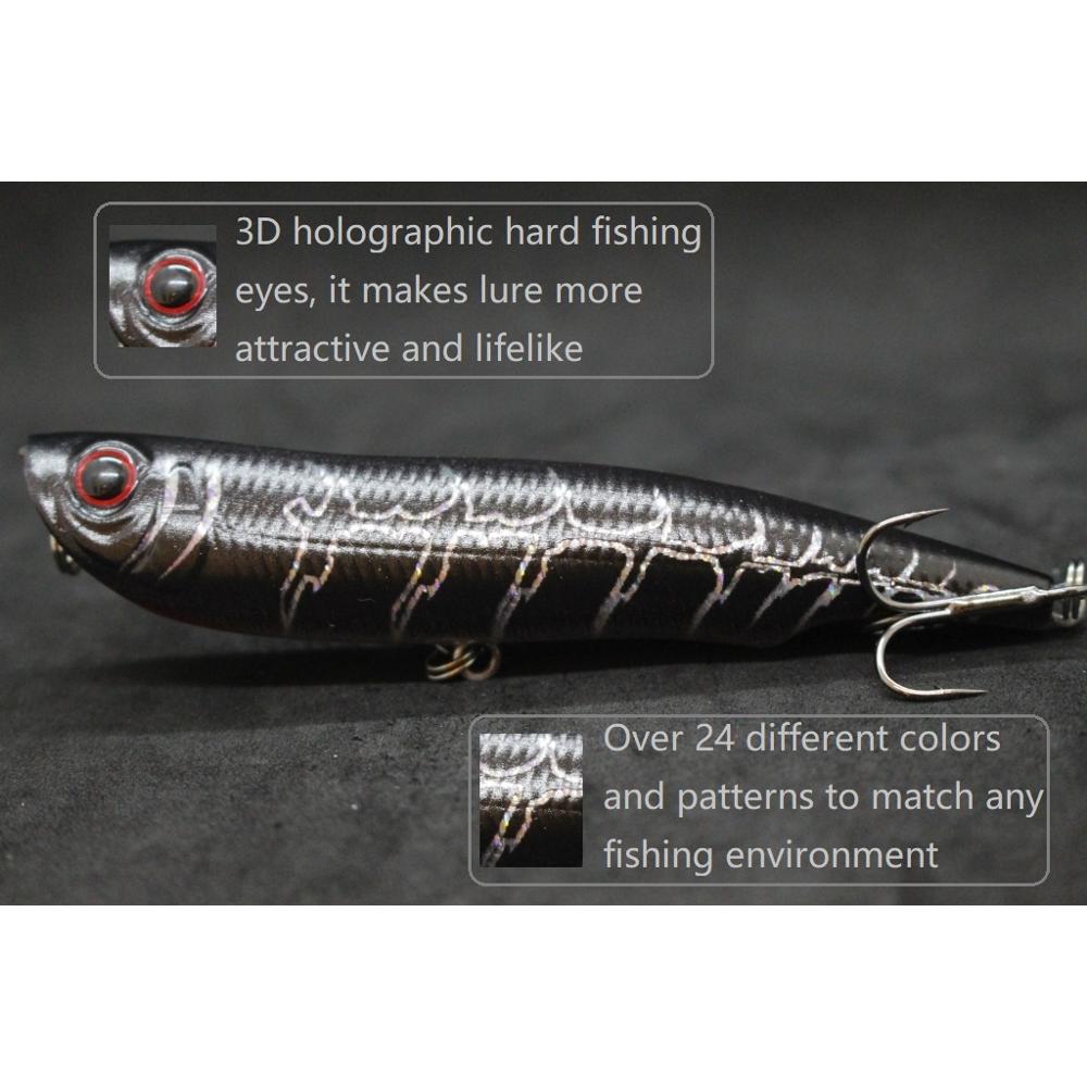 wLure フィッシングルアー トップウォーター ポッパー  - Fishing Hook Treble のレビューと価格