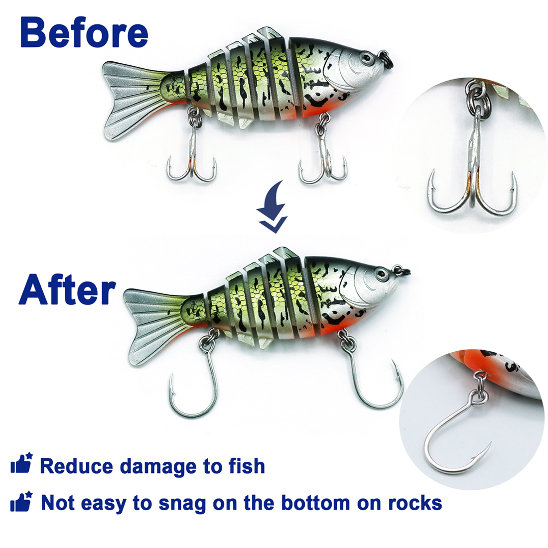 9 キロ釣りフック 25 個ジグフックインライン鯉釣りジギン - Fishing Hook Offset のレビューと価格