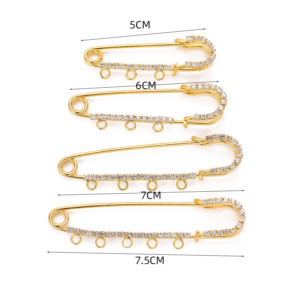 5個入りラインストーンチャーム安全ピンロングブローチベース3 - Fishing Hook Size のレビューと価格