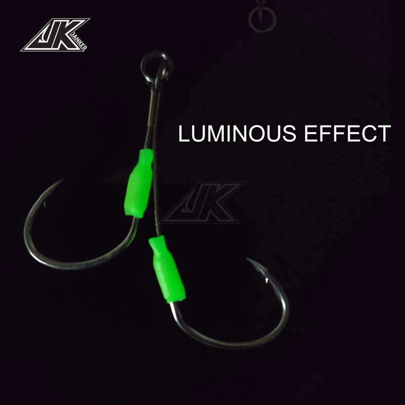 JK 3 パック耐摩耗性ジギングフック鋼線ジグツインアシスト - Fishing Hook Offset のレビューと価格