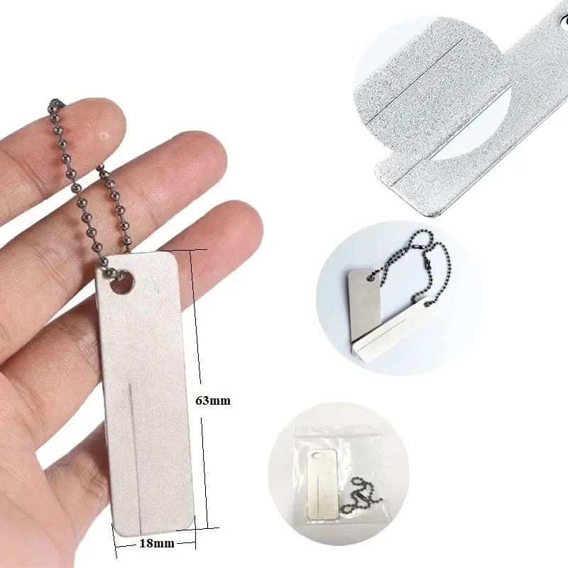 ミニダイヤモンド砥石キーホルダーツール高硬度釣り針ナイフ爪ア - Fishing Hook Sharpener のレビューと価格