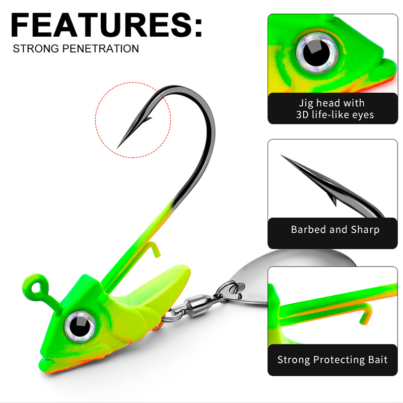 7g 10g 15g リードヘッドジグフック アンチウィード - Fishing Hook Circle のレビューと価格