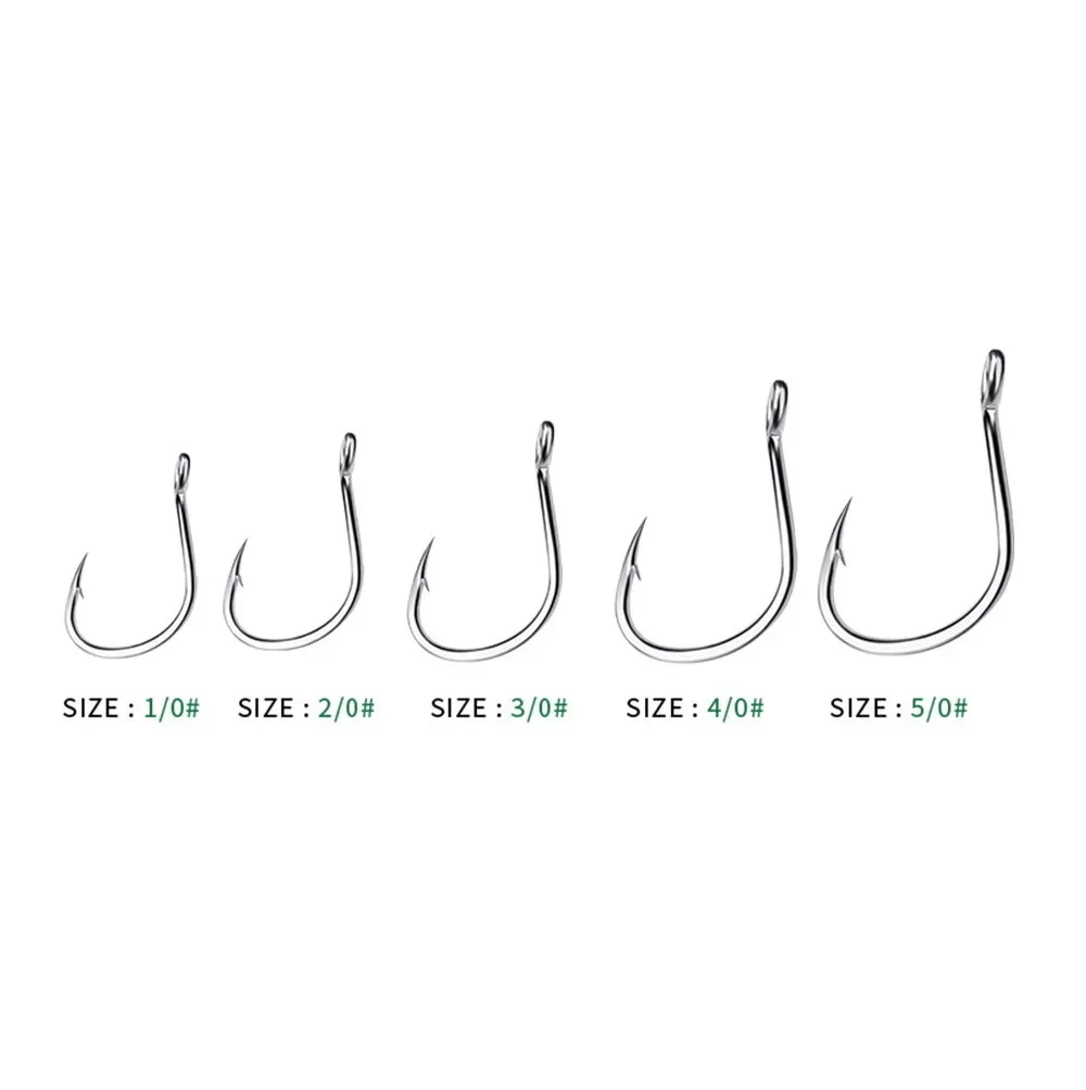 リングアイ釣り針釣りフックシルバー有刺鉄線サークルフックフラ - Fishing Hook Circle のレビューと価格