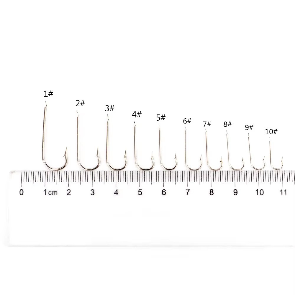 NGB 1799N 高炭素鋼平丸フック 100 個/ロット  - Fishing Hook Offset のレビューと価格