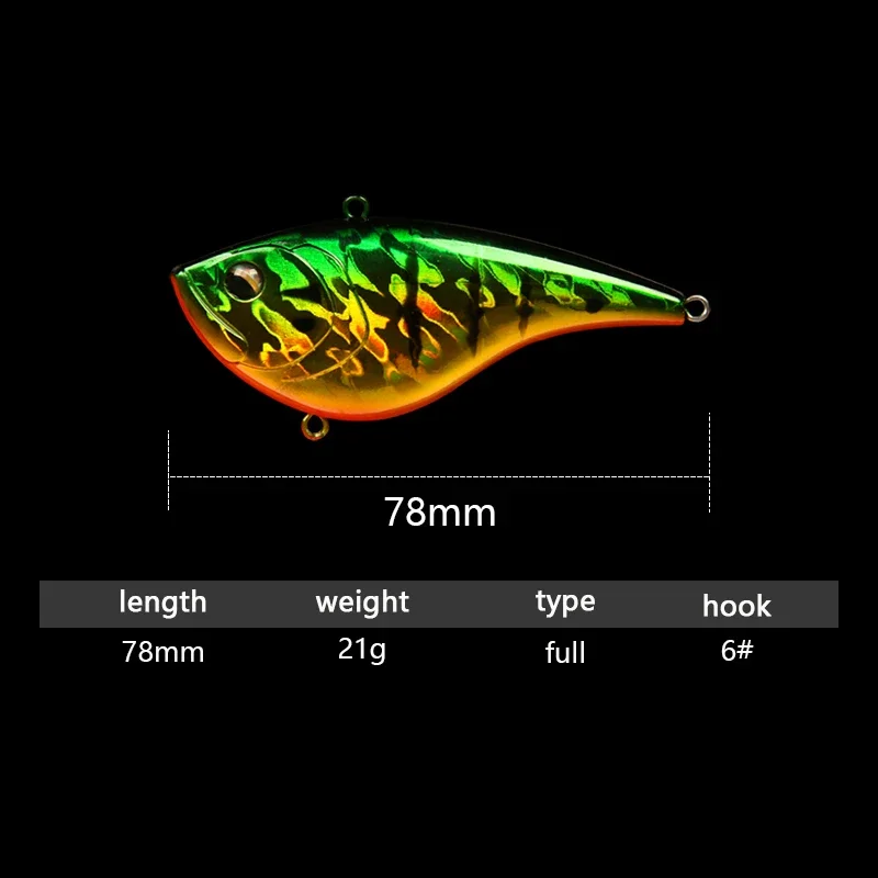 21 グラム/78 ミリメートル VIB 釣りルアー人工ハー - Fishing Hook Treble のレビューと価格