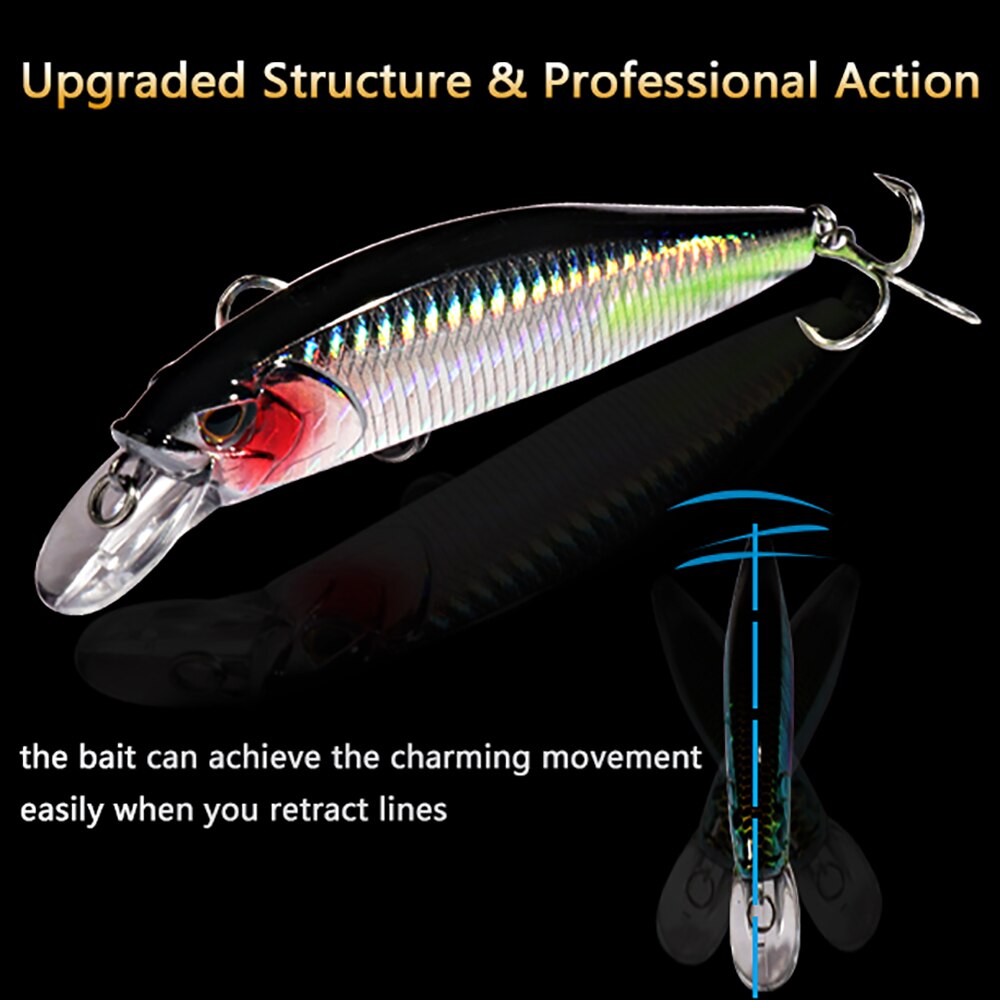 シンキングミノー 19 グラムフローティングジャークベイト  - Fishing Hook Treble のレビューと価格