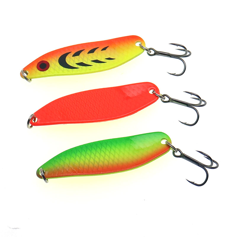 スプーンフィッシング用の人工ハードメタルベイト,魚を捕まえる - Fishing Hook Treble のレビューと価格