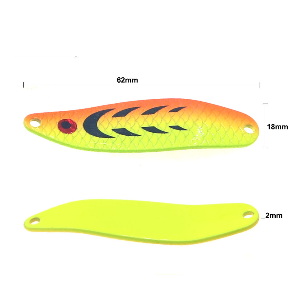 スプーンフィッシング用の人工ハードメタルベイト,魚を捕まえる - Fishing Hook Treble のレビューと価格
